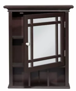 TeamsonUS Teamson Home Neal Wooden Medicine Cabinet With Mirrored Door, Espresso