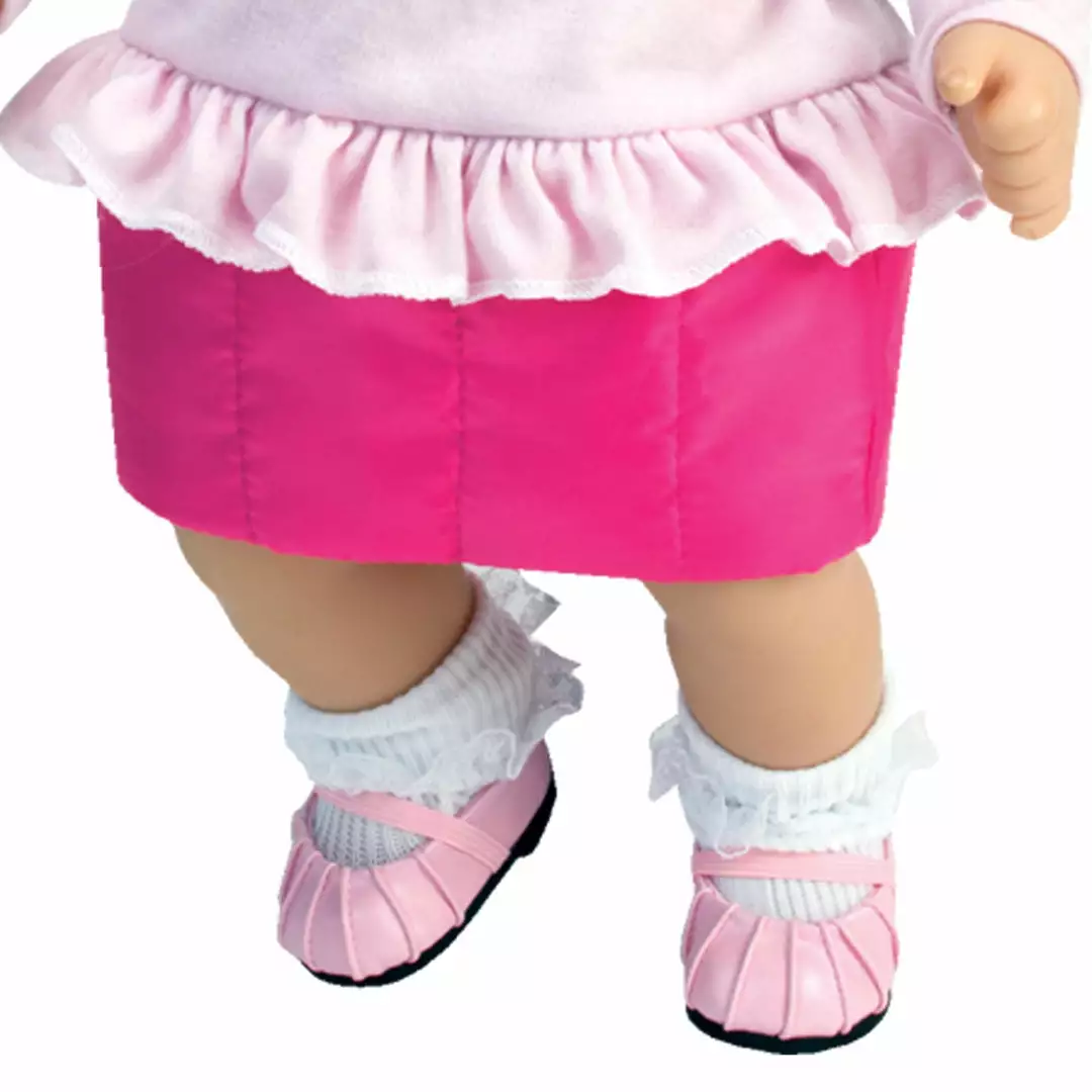 TeamsonUS Sophia's Ribbed Fold Over Cuff Crew Socks For 18" Dolls, White Kids 6 TeamsonUS Sophia's Ribbed Fold Over Cuff Crew Socks For 18" Dolls, White Kids