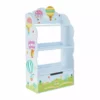 TeamsonUS Fantasy Fields Kids Hot Air Balloon Wooden Bookshelf With Storage Drawer, Blue/Green