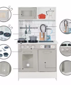 TeamsonUS Teamson Kids - Little Chef Valencia Classic Play Kitchen - Grey 12 TeamsonUS Teamson Kids - Little Chef Valencia Classic Play Kitchen - Grey