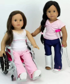 TeamsonUS Kids Sophia's Wheelchair, Cast And Crutches Set For 18