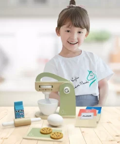 TeamsonUS Teamson Kids Little Chef Frankfurt Wooden Mixer Play Kitchen Accessories, Green