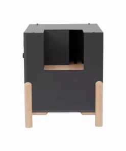 TeamsonUS Teamson Pets Ryder Elevated Wooden Cat Litter Box Enclosure With Side Entrance New