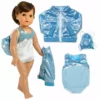 TeamsonUS Kids Sophia's Gymnastics Outfit Set For 18'' Dolls, Aqua