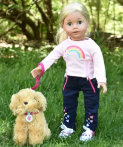 TeamsonUS Kids Sophia's Plush Puppy With Carrier And Accessories For 18" Dolls