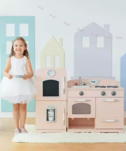 TeamsonUS Teamson Kids - Little Chef Fairfield Retro Play Kitchen - Pink