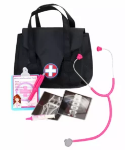 TeamsonUS Kids Sophia's Medical Bag And Doctor Accessories Set For 18'' Dolls, Black 13 TeamsonUS Kids Sophia's Medical Bag And Doctor Accessories Set For 18'' Dolls, Black