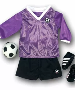 TeamsonUS Sophia's Doll Soccer Outfit 6-Piece Set With Ball For 18" Dolls