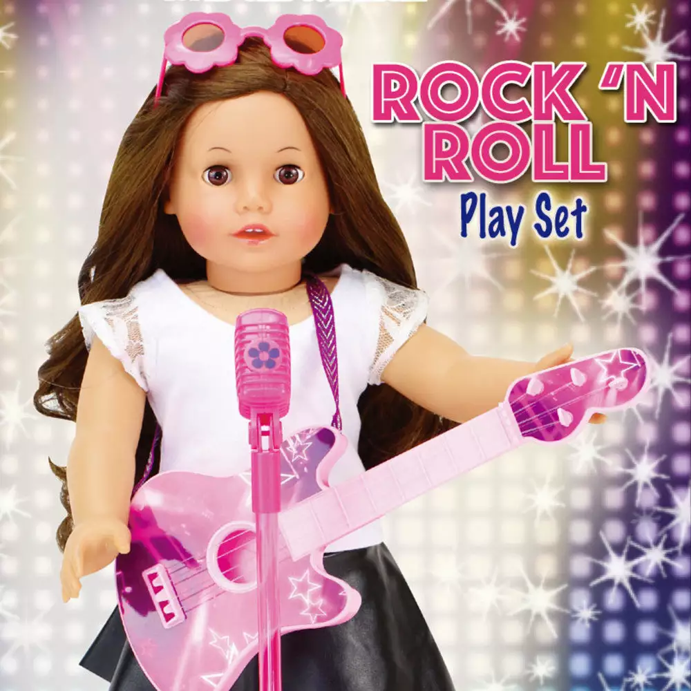 TeamsonUS Kids Sophia's Rock 'n Roll Music Set With Guitar, Sunglasses And Microphone For 18" Dolls, Pink 7 TeamsonUS Kids Sophia's Rock 'n Roll Music Set With Guitar, Sunglasses And Microphone For 18" Dolls, Pink