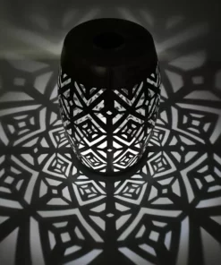 TeamsonUS Teamson Home Decorative Outdoor Side Table Planter Stand With Solar Powered LED Light, Silver New 17 TeamsonUS Teamson Home Decorative Outdoor Side Table Planter Stand With Solar Powered LED Light, Silver New