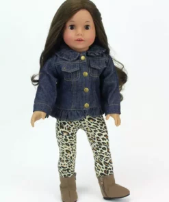 TeamsonUS Kids Sophia's Jean Jacket, Leggings, And Boots Set For 18" Dolls