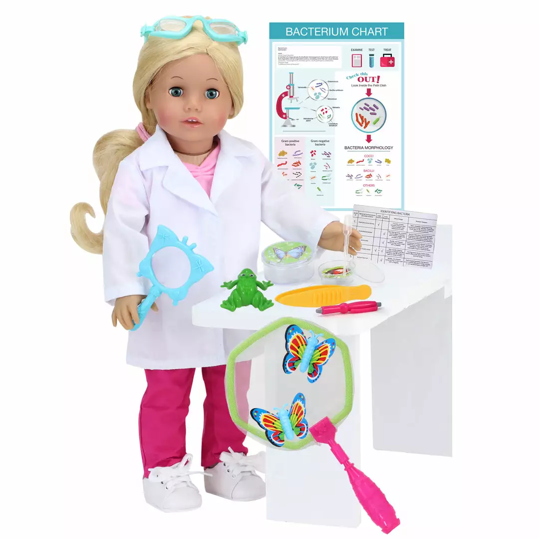 TeamsonUS Sophia's 18" Doll 14 Pcs Smithsonian Biologist Play Set, Multicolor 4 TeamsonUS Sophia's 18" Doll 14 Pcs Smithsonian Biologist Play Set, Multicolor