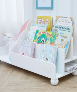 TeamsonUS Fantasy Fields Rainbow Wooden Display Bookcase, White