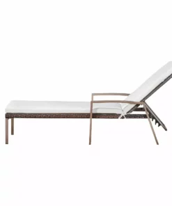 TeamsonUS New Teamson Home 2 Outdoor Wicker Patio Cushioned Chaise Lounge Chairs, Brown/Cream 15 TeamsonUS New Teamson Home 2 Outdoor Wicker Patio Cushioned Chaise Lounge Chairs, Brown/Cream