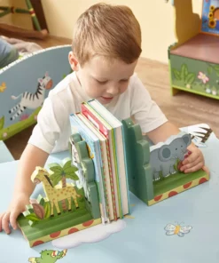 TeamsonUS Fantasy Fields Sunny Safari Bookends, Set Of 2, Multicolor Kids