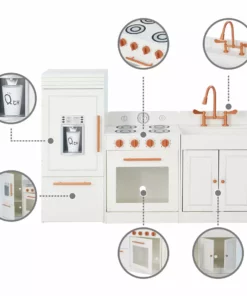 TeamsonUS Teamson Kids Little Chef Paris Complete Kitchen Playset, White