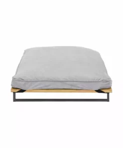 TeamsonUS Teamson Pets Hassan Large Elevated Dog Bed With Frame And Cushion, Gray 17 TeamsonUS Teamson Pets Hassan Large Elevated Dog Bed With Frame And Cushion, Gray