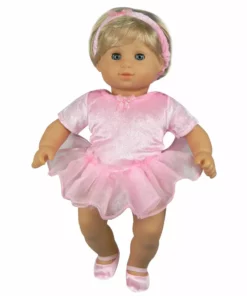 TeamsonUS Kids Sophia's 3 Piece Ballet Outfit Set For 15'' Dolls, Light Pink