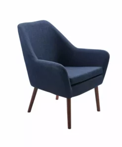 TeamsonUS Teamson Home Divano Mid-Century Armchair With Solid Wood Legs, Teal Blue