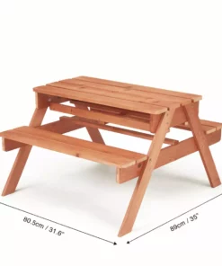 TeamsonUS Teamson Kids Outdoor Wooden Picnic Table With 2 Sensory Bins For Sand/Water Play Plus Accessories, Warm Cherry 18 TeamsonUS Teamson Kids Outdoor Wooden Picnic Table With 2 Sensory Bins For Sand/Water Play Plus Accessories, Warm Cherry
