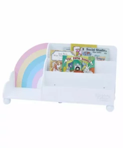 TeamsonUS Fantasy Fields Rainbow Wooden Display Bookcase, White