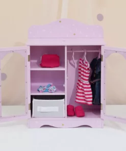 TeamsonUS Olivia's Little World Twinkle Stars Princess Fancy Closet With Hangers For 18