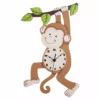 TeamsonUS Fantasy Fields Kids Wooden Sunny Safari Monkey Wall Clock, Brown