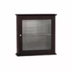 TeamsonUS Teamson Home Chesterfield Removable Wooden Medicine Cabinet With Waffle Glass Door, Espresso