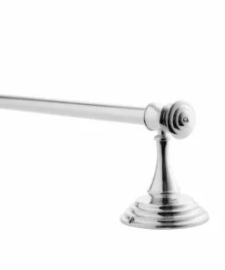 TeamsonUS Teamson Home Chrome Towel Bar With Round Wall Mounts