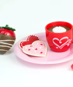 TeamsonUS Sophia's Dessert Set With Hot Cocoa For 18 Inch Dolls, Red/Pink Kids