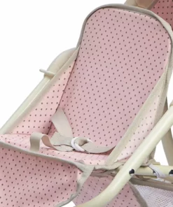 TeamsonUS Kids Olivia's Little World Polka Dots Princess Double Jogging Stroller For Dolls, Pink