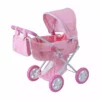 TeamsonUS Kids Olivia's Little World Twinkle Stars Princess Deluxe Baby Doll Stroller, Pink/White