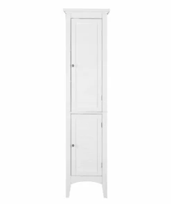 TeamsonUS Teamson Home Glancy Wooden Tall Tower Cabinet With Storage, White