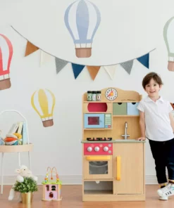 TeamsonUS Teamson Kids - Little Chef Florence Classic Play Kitchen - Wood Grain