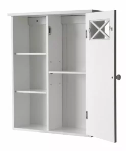 TeamsonUS Teamson Home Dawson Removable Wooden Wall Cabinet With Cross Molding, White 12 TeamsonUS Teamson Home Dawson Removable Wooden Wall Cabinet With Cross Molding, White