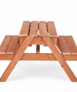 TeamsonUS Teamson Kids Outdoor Wooden Picnic Table With 2 Sensory Bins For Sand/Water Play Plus Accessories, Warm Cherry 27 TeamsonUS Teamson Kids Outdoor Wooden Picnic Table With 2 Sensory Bins For Sand/Water Play Plus Accessories, Warm Cherry