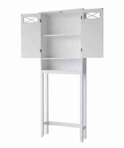 TeamsonUS Teamson Home Dawson Over The Toilet Space Saver Bathroom Storage Cabinet With Adjustable Shelves