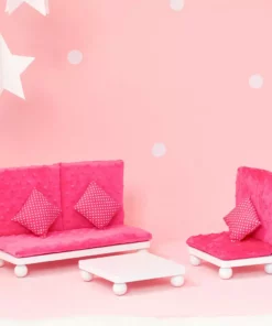 TeamsonUS Olivia's Little World - Polka Dots Princess 18" Doll Pink Lounge Set Kids