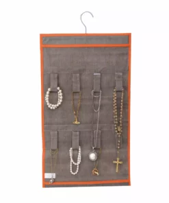 TeamsonUS Teamson Home 21-Pocket Hanging Jewelry Accessory Organizer Soft Storage
