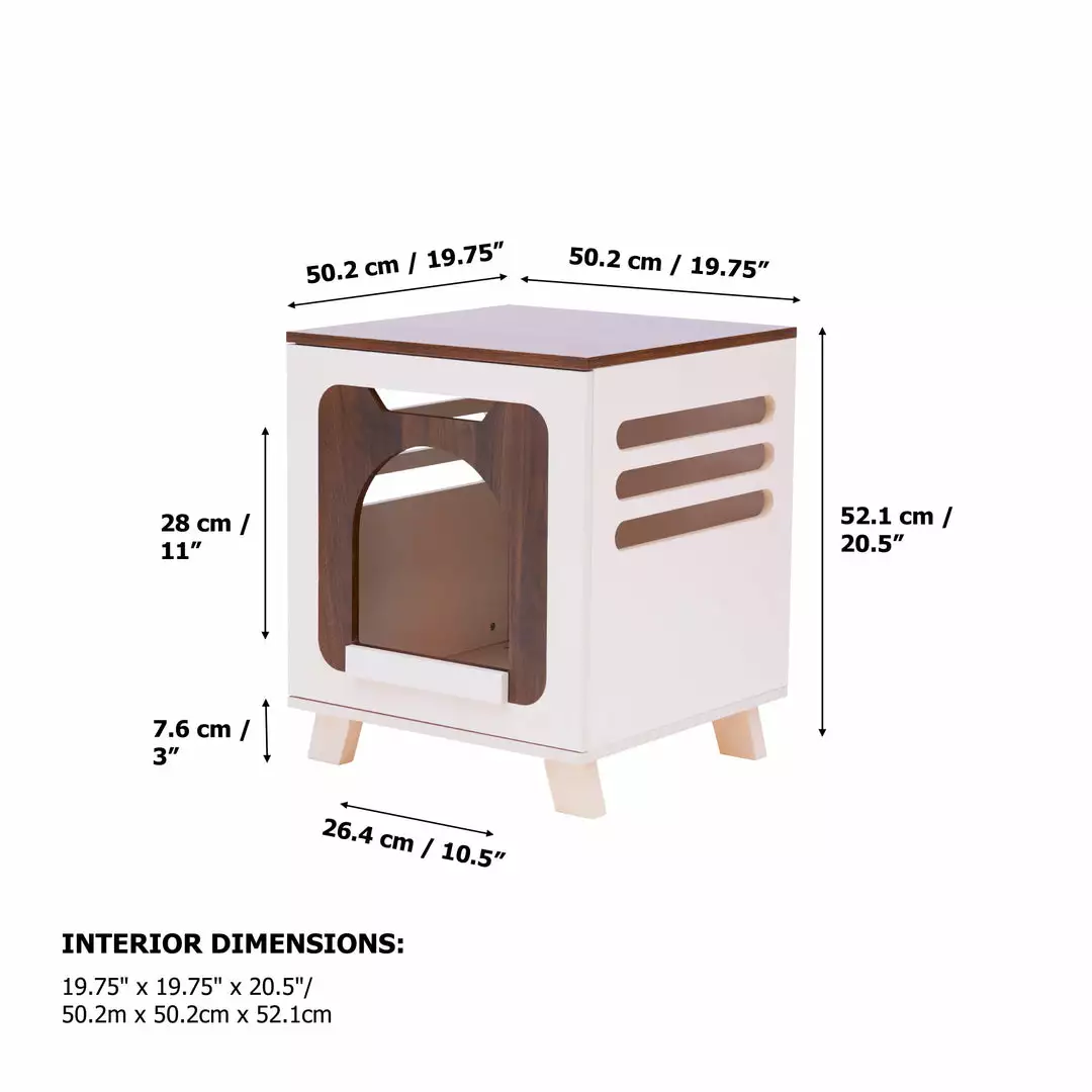 TeamsonUS Teamson Pets Daisy Elevated Vented Wooden Cat Litter Box Enclosure Side Table New 6 TeamsonUS Teamson Pets Daisy Elevated Vented Wooden Cat Litter Box Enclosure Side Table New