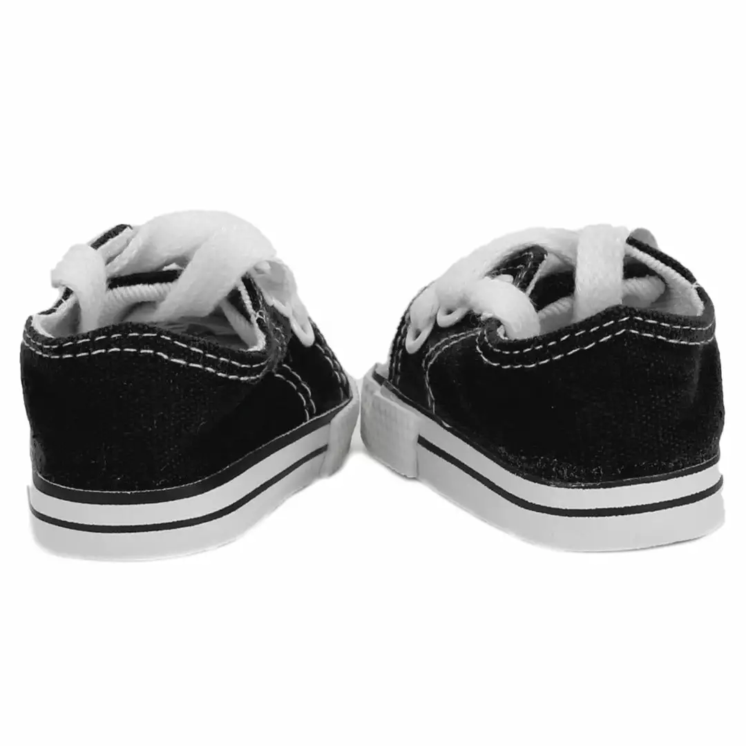 TeamsonUS Kids Sophia's Canvas Sneakers For 15" Dolls, Black 5 TeamsonUS Kids Sophia's Canvas Sneakers For 15" Dolls, Black