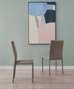 TeamsonUS Teamson Home Fabric Dining Chair With Metal Legs, Set Of 2, Mocha