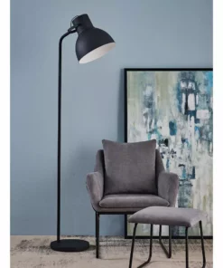 TeamsonUS Teamson Home Aaron 70.8" Metal Floor Lamp With Adjustable Shade, Black