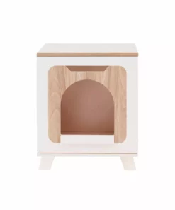 TeamsonUS Teamson Pets Daisy Elevated Vented Wooden Cat Litter Box Enclosure Side Table, Tan 17 TeamsonUS Teamson Pets Daisy Elevated Vented Wooden Cat Litter Box Enclosure Side Table, Tan