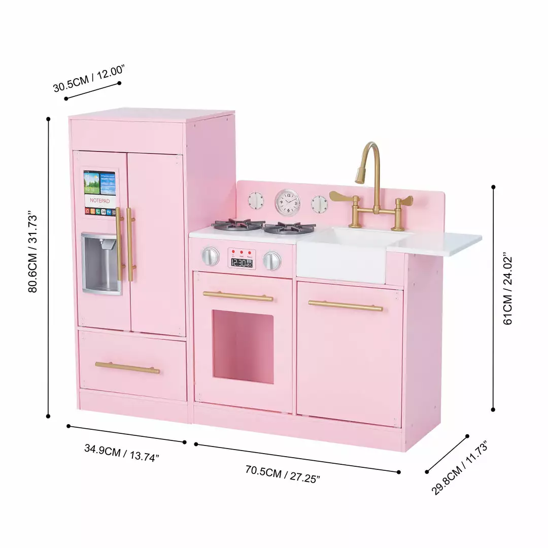 TeamsonUS Teamson Kids - Little Chef Chelsea Modern Play Kitchen - Pink / Gold 6 TeamsonUS Teamson Kids - Little Chef Chelsea Modern Play Kitchen - Pink / Gold