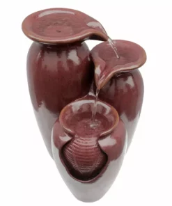 TeamsonUS Teamson Home 3-Jar Outdoor Garden Floor Fountain