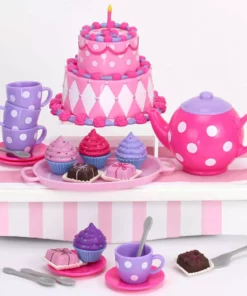TeamsonUS Sophia's 64 Piece Dessert Tea Party Set For 18'' Dolls, Pink Kids