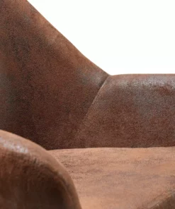 TeamsonUS Teamson Home Divano Armchair With Aged Fabric And Solid Wood Legs, Brown 12 TeamsonUS Teamson Home Divano Armchair With Aged Fabric And Solid Wood Legs, Brown