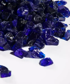 TeamsonUS Teamson Home 1/2 Inch Reflective Fire Glass For Fire Pits 9 Lb / 4 Kg Bag, Blue