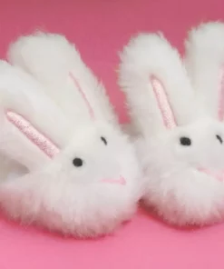 TeamsonUS Kids Sophia's White Bunny Slippers With Rabbit Ears For 18" Dolls 9 TeamsonUS Kids Sophia's White Bunny Slippers With Rabbit Ears For 18